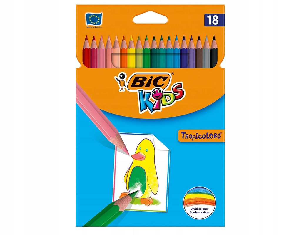 

Kredki Ołówkowe Szkolne Bic Kids Tropicolor 18 Kol