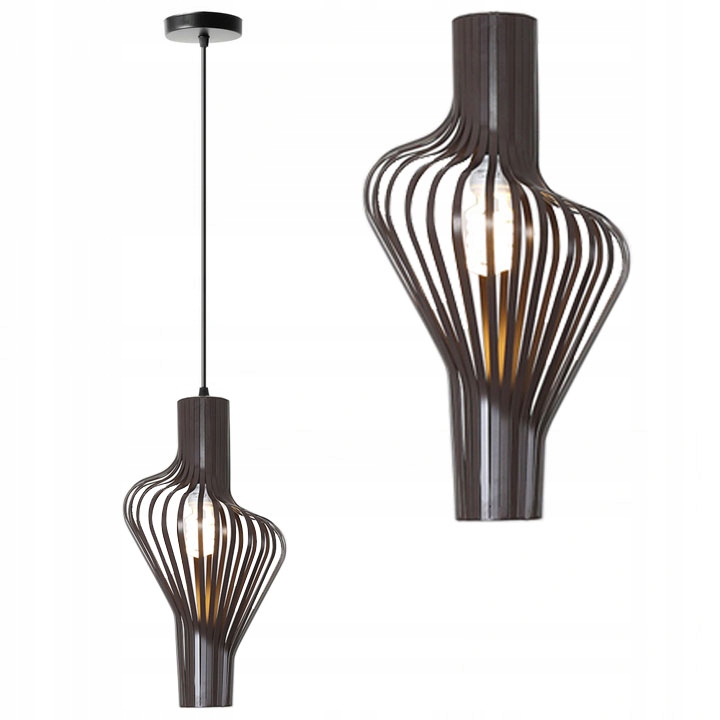 

Lampa Wisząca Sufitowa Geometryczna Czarna Metal