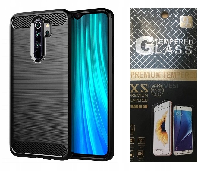 

Karbon Etui Xiaomi Redmi Note 8 Pro 8PRO + Szkło