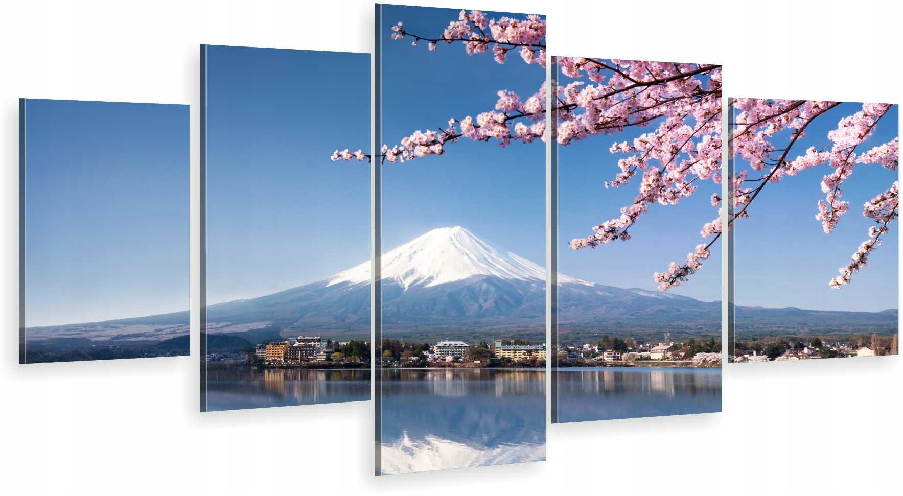 

Tryptyk 5-CZĘŚCI Na Ścianę Japonia Wulkan 800 Wz