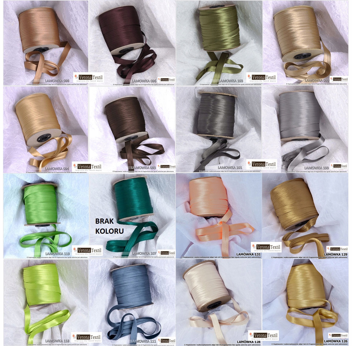 LAMÓWKI ATŁASOWE FIRANKA 119 POPULARNYCH KOLORÓW