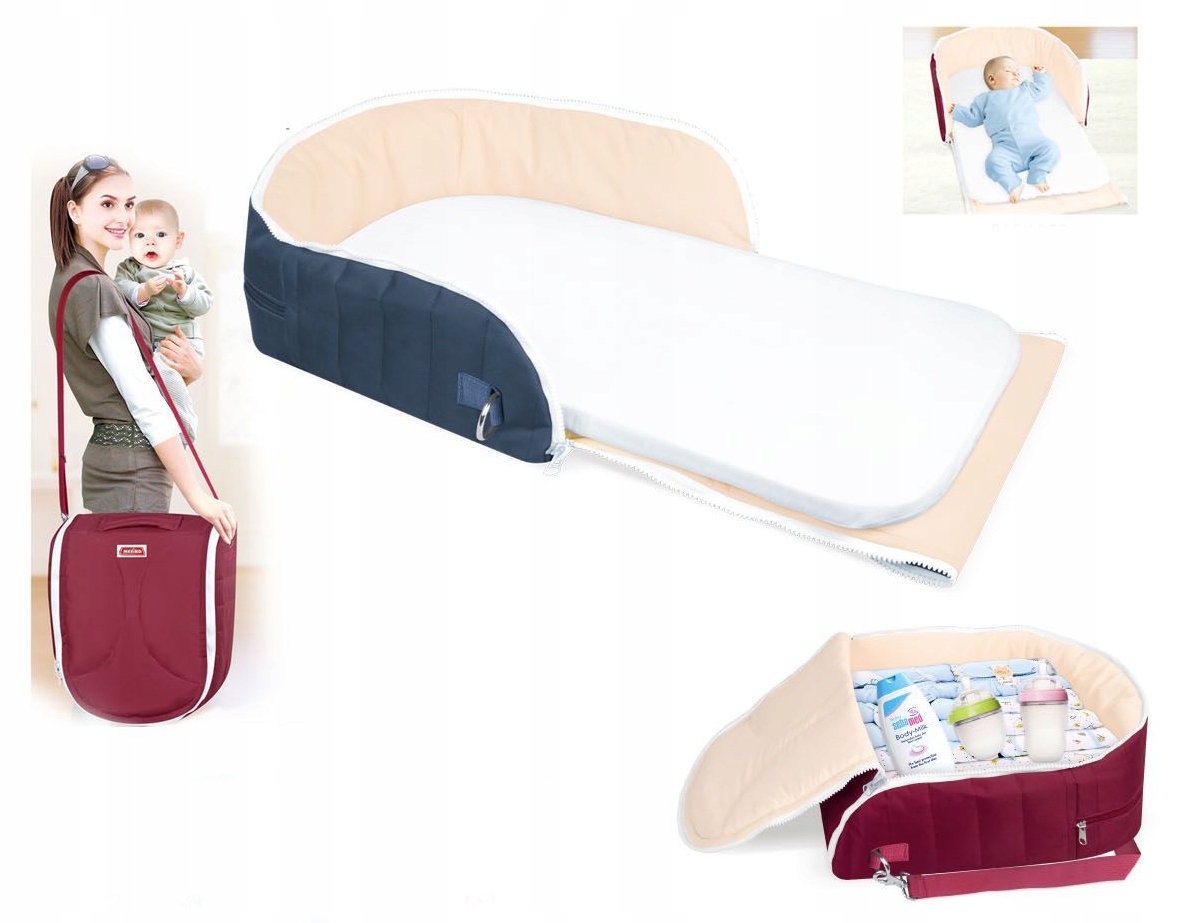 SKŁADANE ŁOŻECZKO TURYSTYCZNE PRZEWIJAK TORBA 3w1