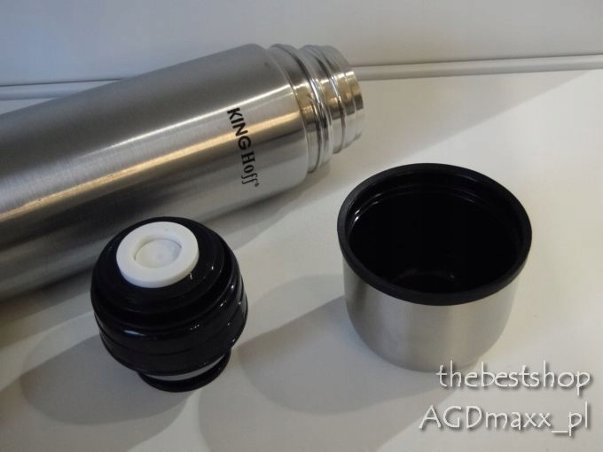 TERMOS STALOWY Z automatycznym korkiem1l. Marka inna