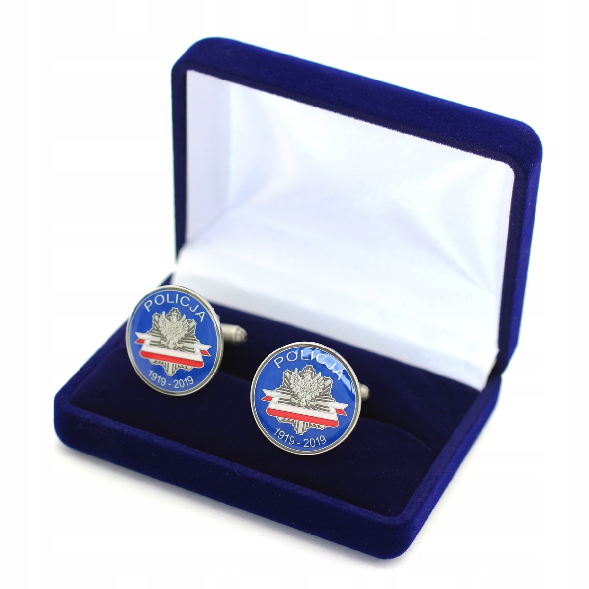 Spinki do mankietów z etui 100 lat Policji Rodzaj spinki do mankietów