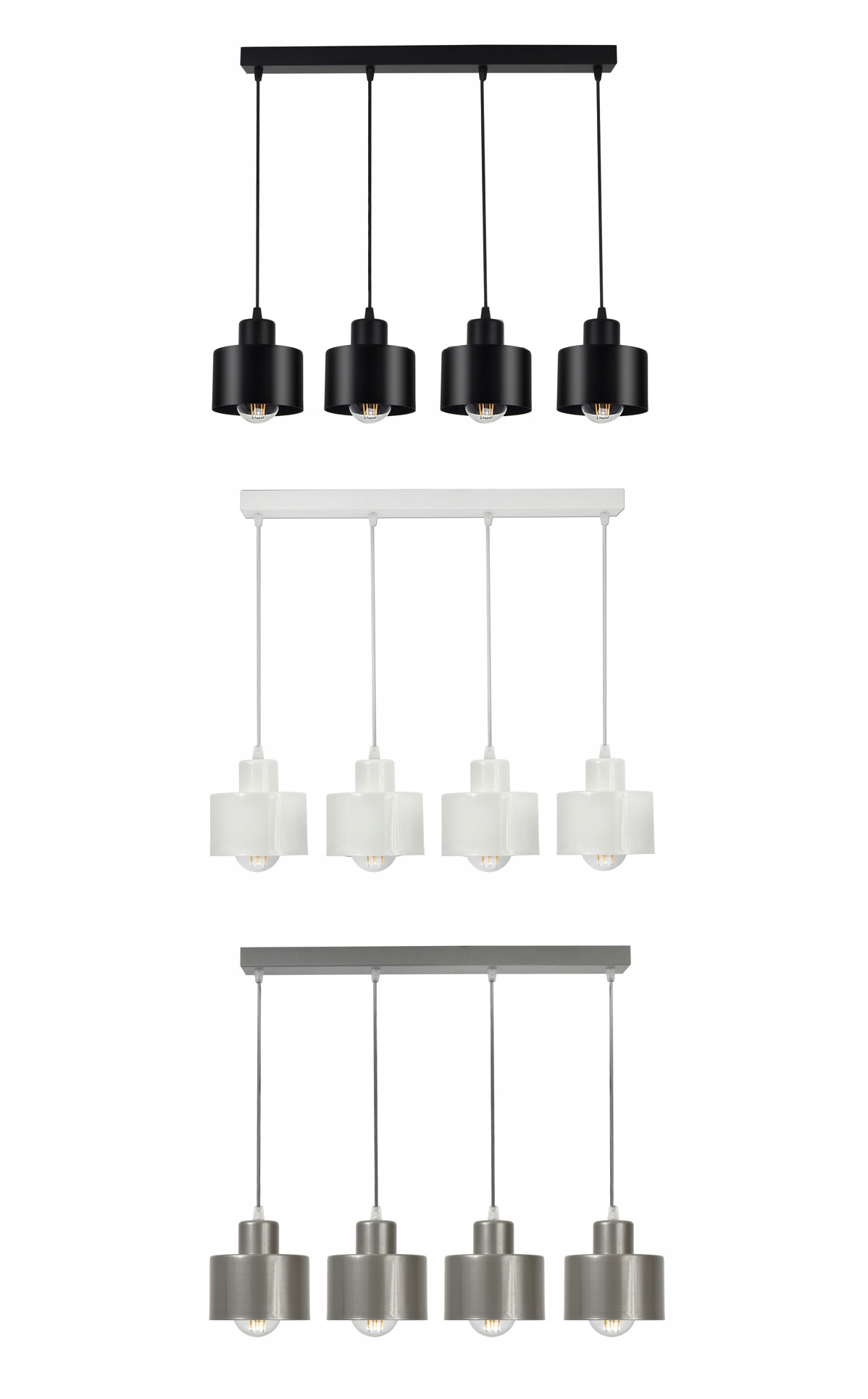 LAMPA SUFITOWA PLAFON ŻYRANDOL LOFT EDISON LED Maksymalna moc pojedynczego źródła światła 60 W