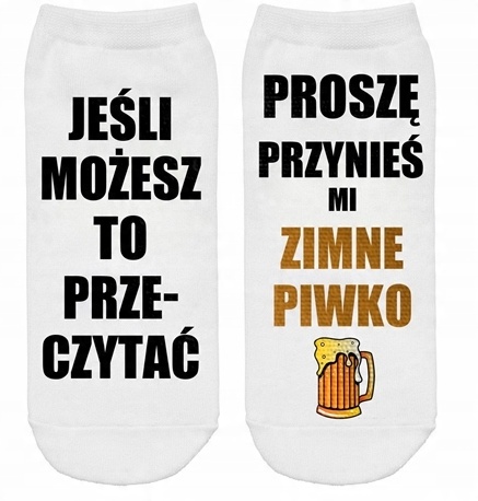

Śmieszne Skarpetki 18 30 40 50 Piwko