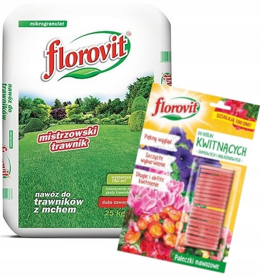 

Florovit Nawóz do Trawników Z Mchem 25kg+Pałeczki