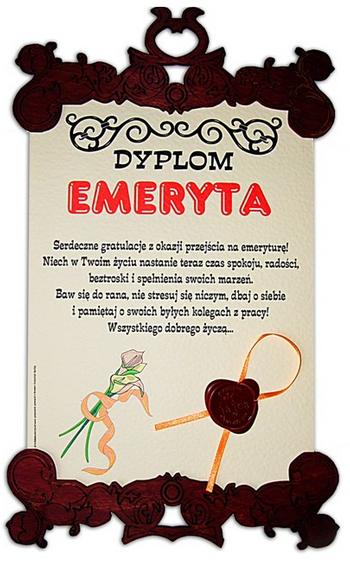 

Dyplom Dla Emeryta Emerytki Emerytura 60