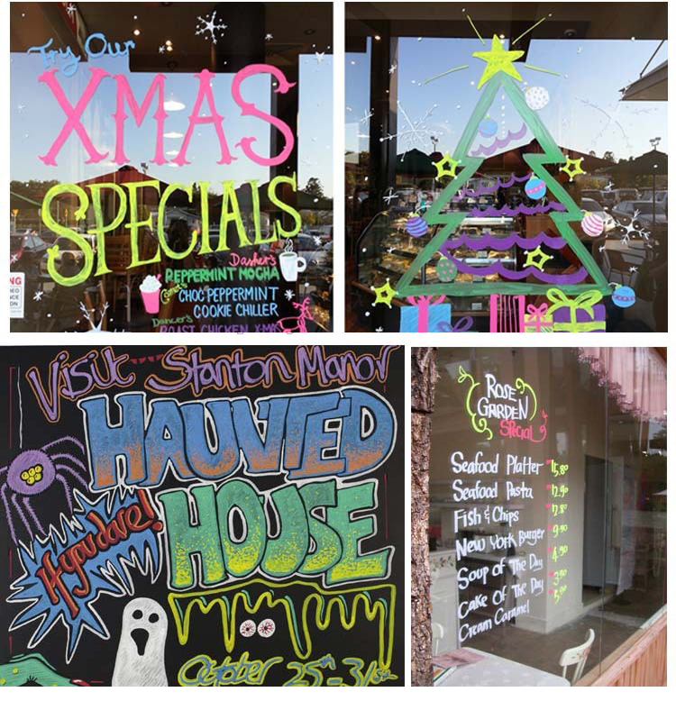 MARKERY KREDOWE DO TABLIC ZESTAW 8 SZT FLAMASTRY MAZAKI PISAKI DO SZYB Marka bez marki