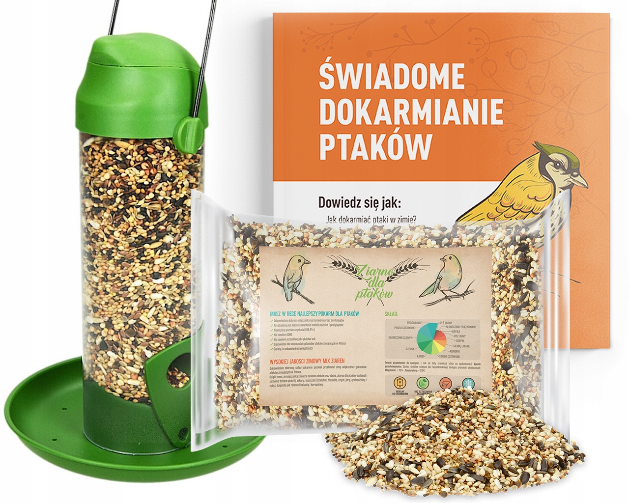

Karmnik Wiszący Karmidło Na Pokarm Dla Ptaków 0,5l