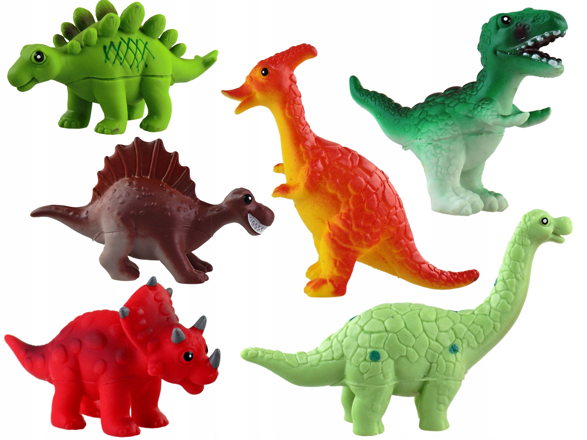 

Dinozaury gumowe Funny Miękka guma Zestaw 6 sztuk