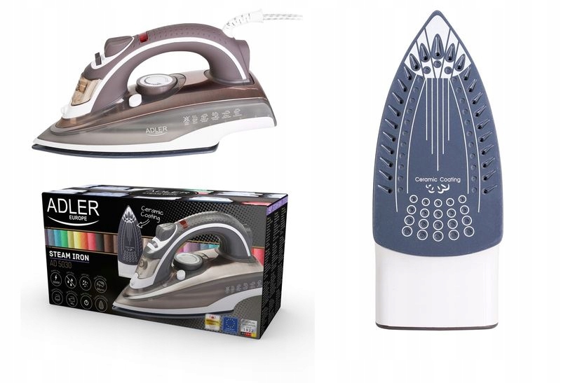 

Żelazko Parowe Ceramiczne Moc 3000W Adler Ad 5030