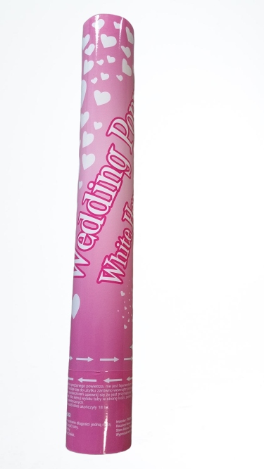 

Konfetti Tuba Strzelająca Białe Serca 40cm 1SZTUKA