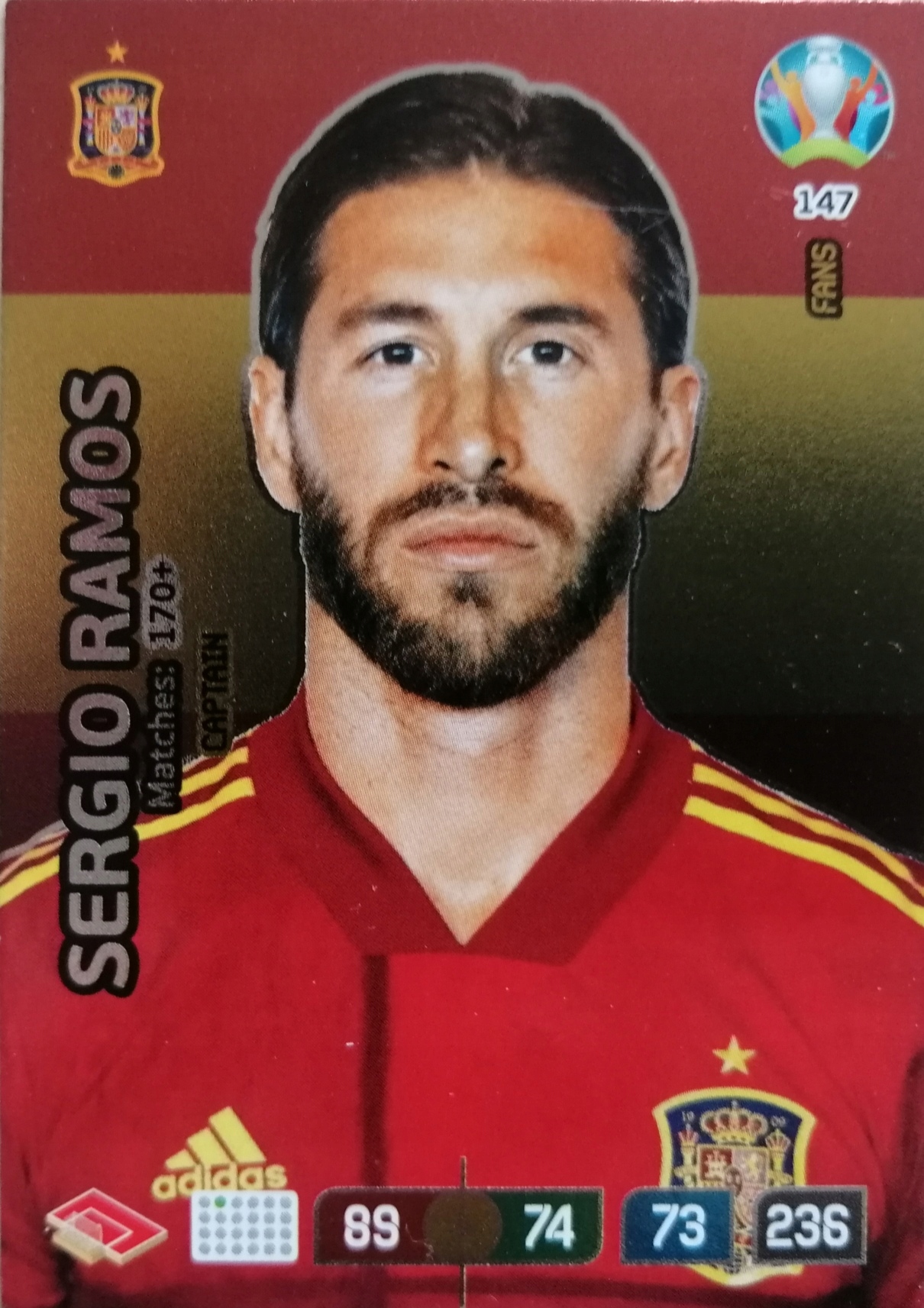 

Panini Euro 2020 Fans Captain 147 Sergio Ramos