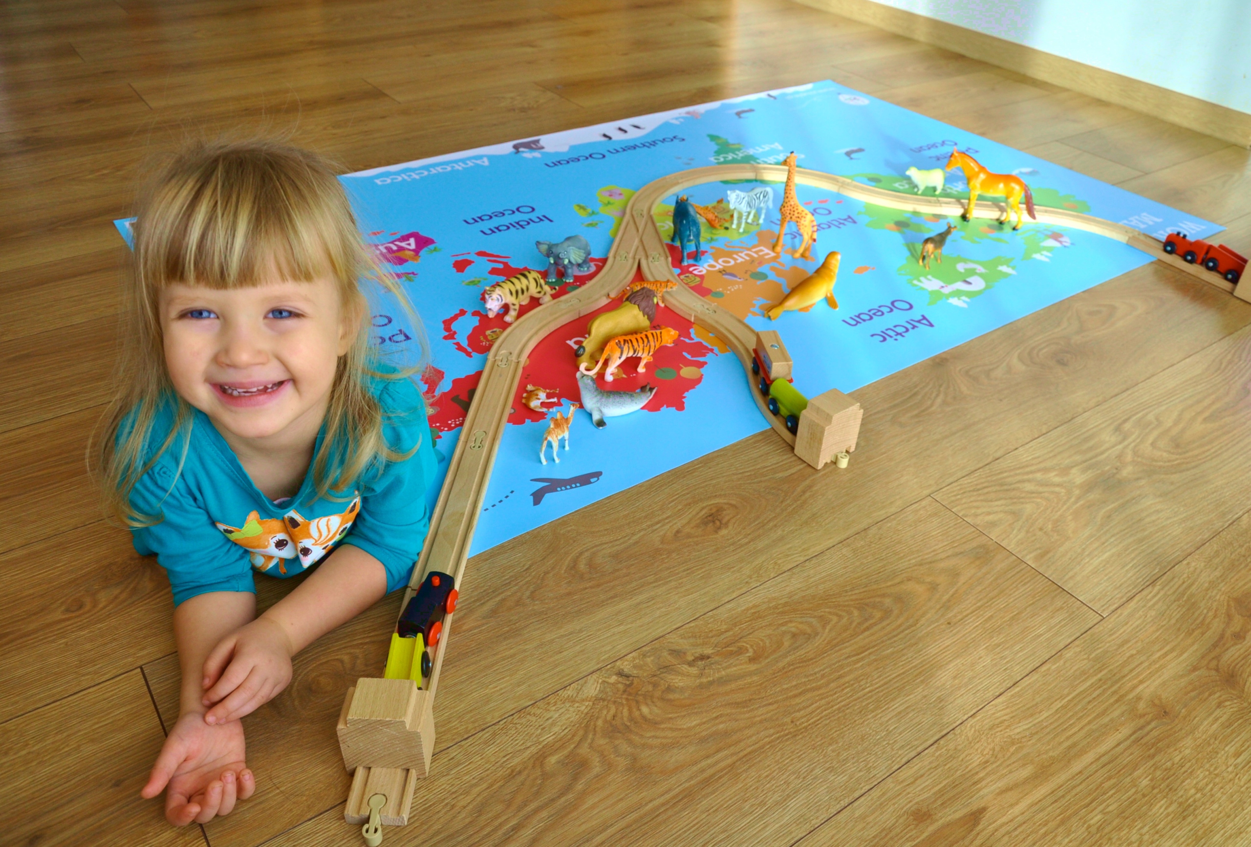 Duża mapa kontynenty MONTESSORI po angielsku Typ publikacji mapa ścienna