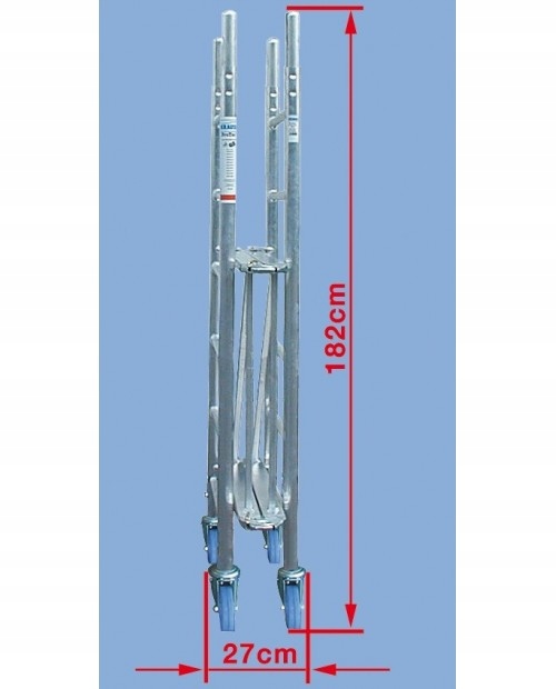 Rusztowanie aluminiowe jezdne Krause Protec XS 3,0 Maksymalna wysokość robocza 2.9 m