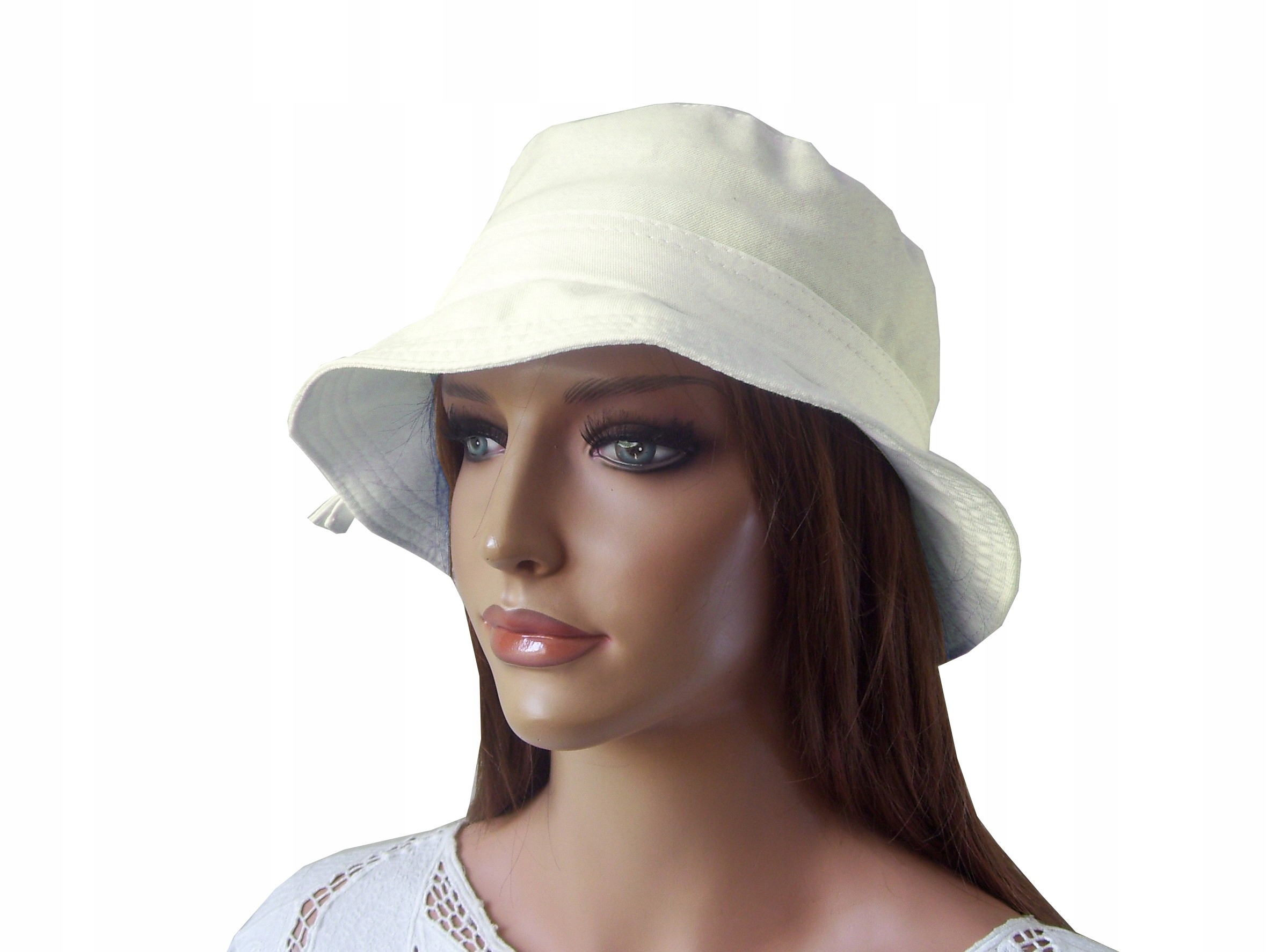 

Kapelusz Damski Lato Letni Ecru 100% Len 57 cm