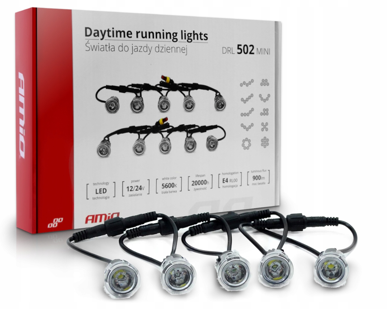 SWIATLA JAZDY DZIENNEJ AMIO 502 MINI