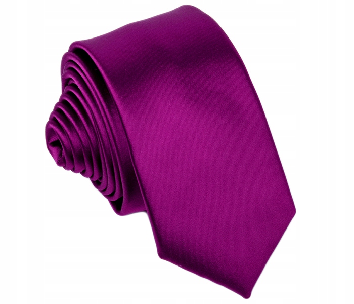 

Purpurowy Wąski 6cm Gładki Krawat Mikrofibra gs82