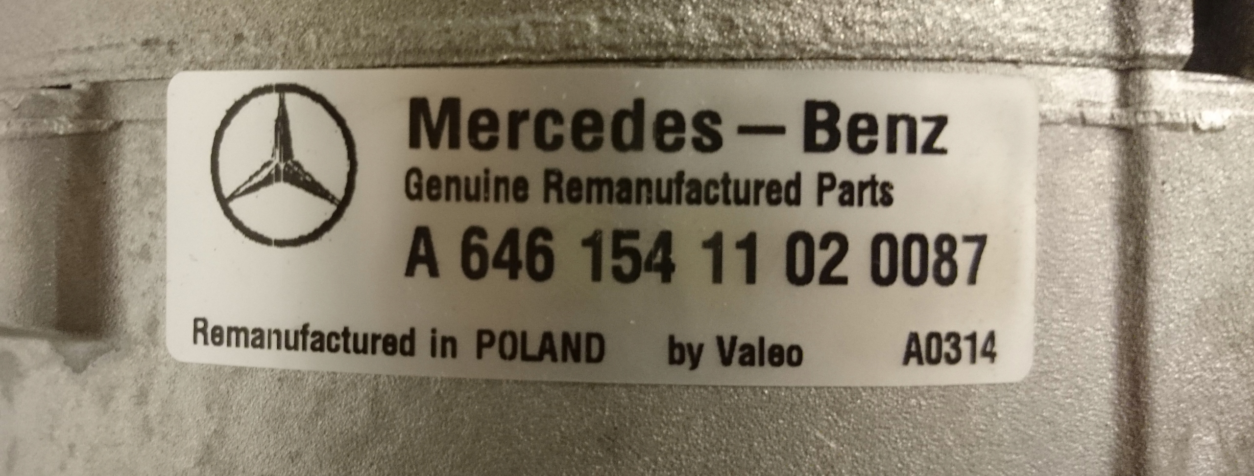 Mercedes - Benz alternator 100kW 24V Numer katalogowy części A 6461541102 87