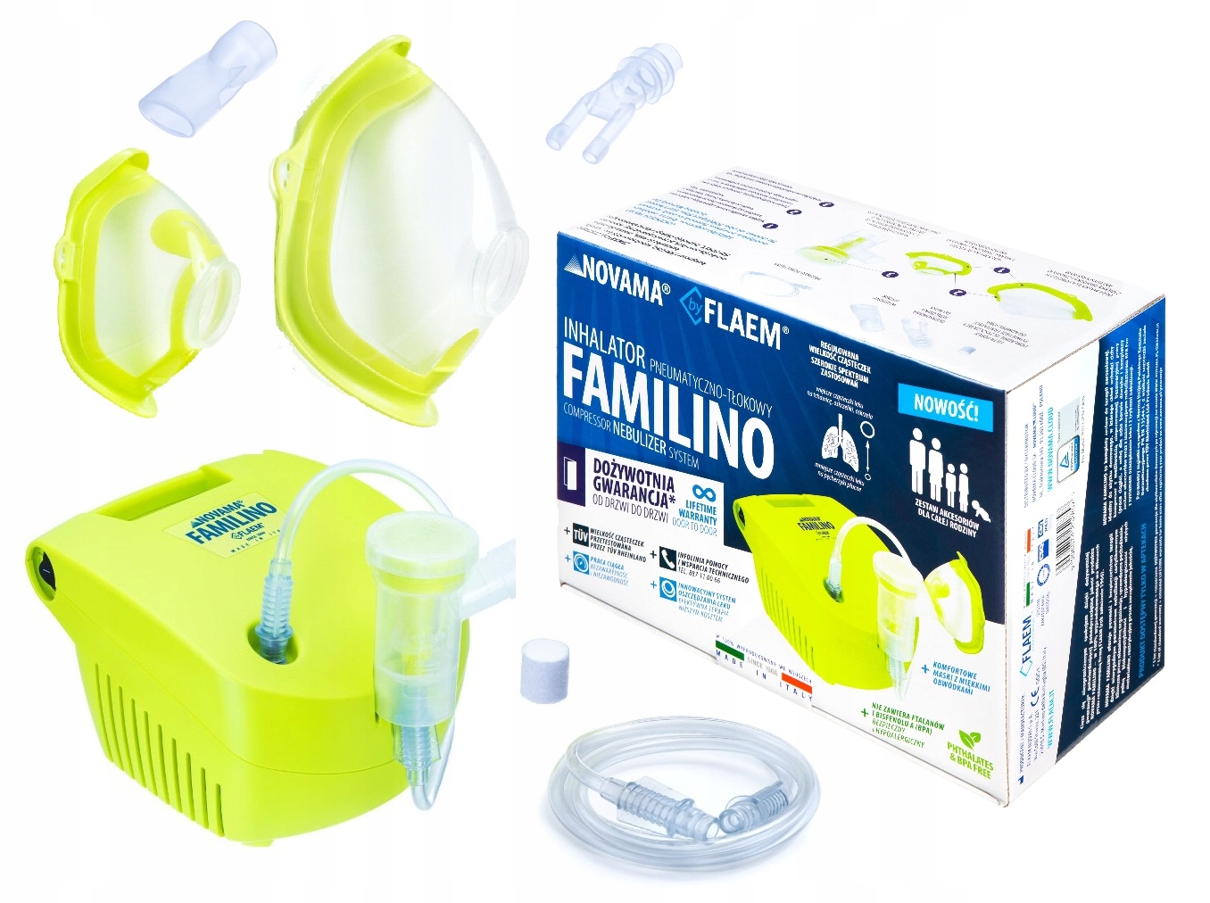 

Inhalator nebulizator tłokowy Novama Familino