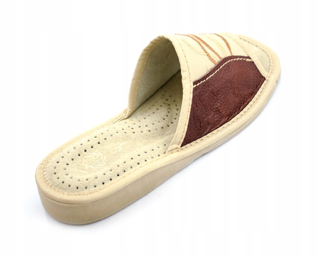 WIOSENNE KAPCIE DAMSKIE SKÓRA LACZKI GÓRALSKIE Kolor biały brązowy