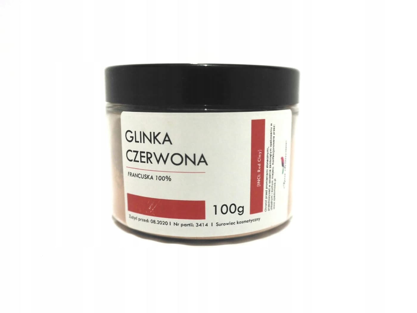 

Glinka Czerwona 100g 100% naczynka