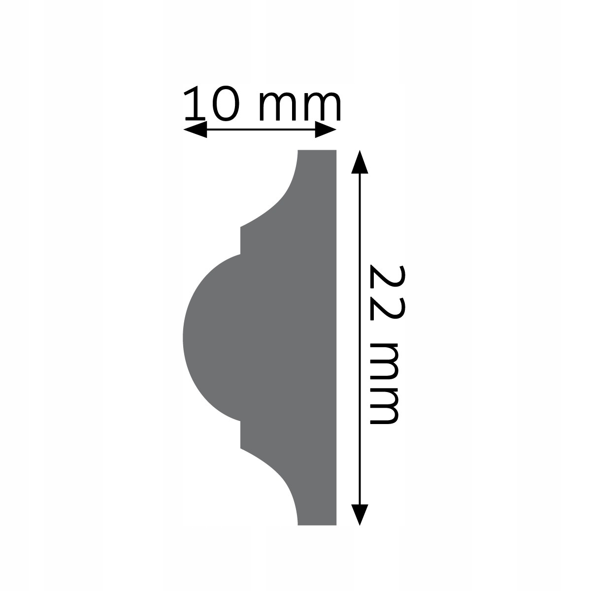 LISTWA biała ścienna ramkowa 2,2x240cm.Creativa naścienna sztukateria LPC03 Kod producenta LPC-03