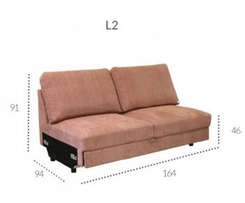 FLAVIO L1F+L2F+R4 nowoczesny narożnik modułowy Szerokość mebla 300 cm