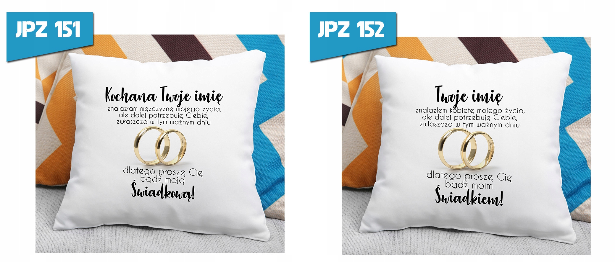 PODUSZKA ZAPROSZENIE ŚWIADKÓW ŚWIADKOWEJ DRUŻBÓW Nazwa Poduszka