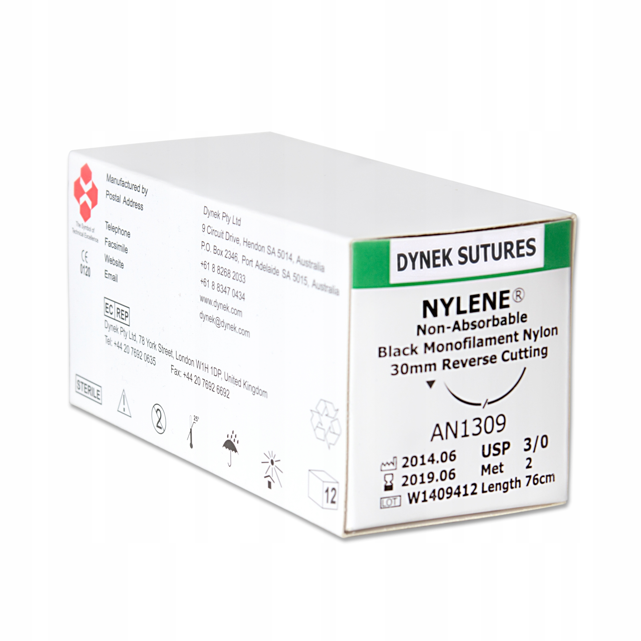 

Nić nici chirurgiczne szwy Nylon 0 30mm igła tnąca