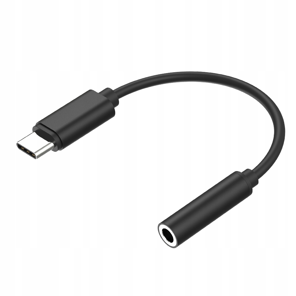 

Adapter słuchawek Usb Typ C na Jack 3,5 Czarny Hf