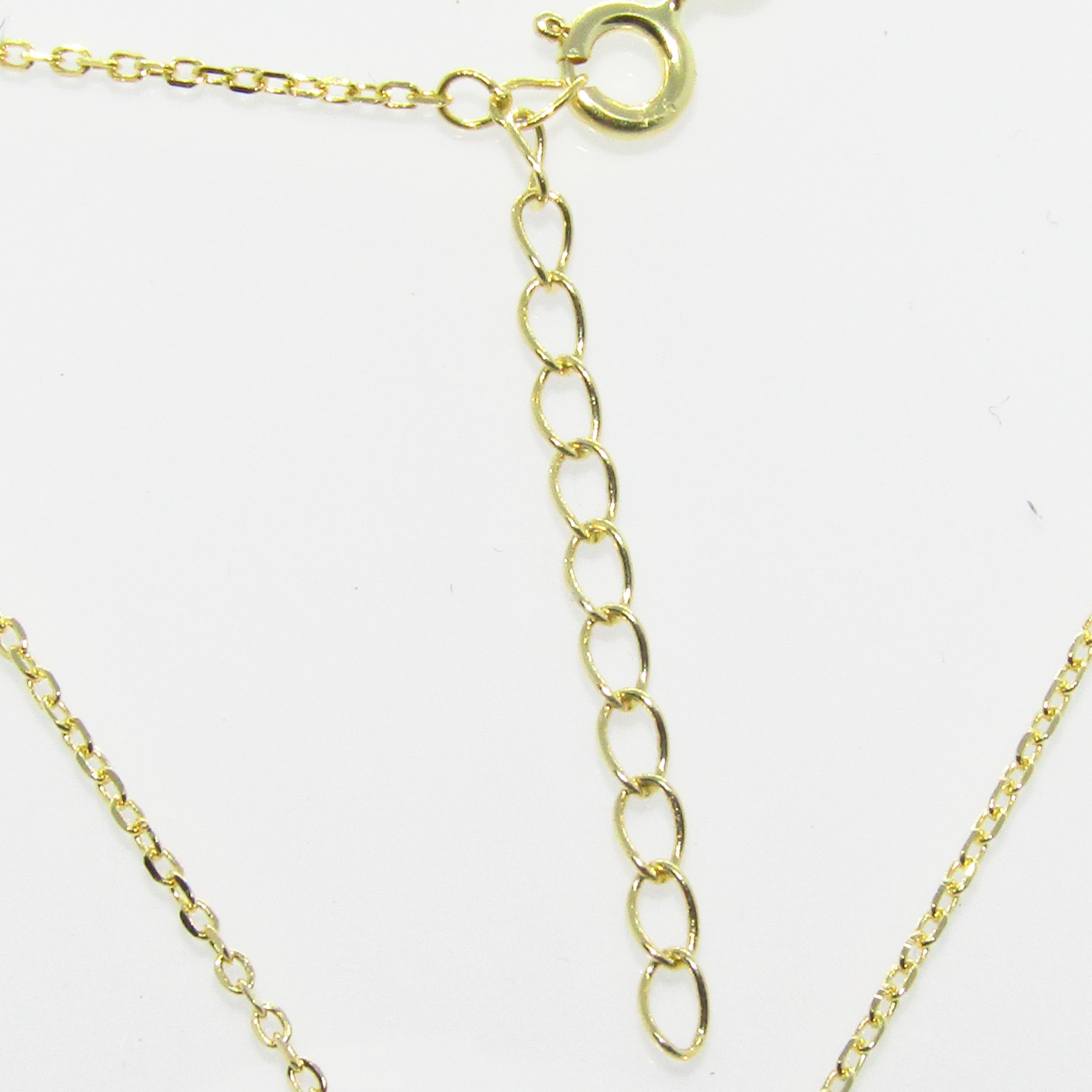 NASZYJNIK SERCE SREBRO 925 POZŁACANE 46 CM Materiał Srebro Pozłacany