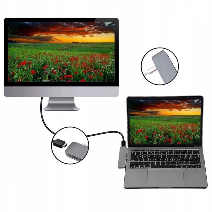 ADAPTER HUB HDMI 4K USB SD 7 PORT MacBook Air PRO Kod producenta 7410004827498