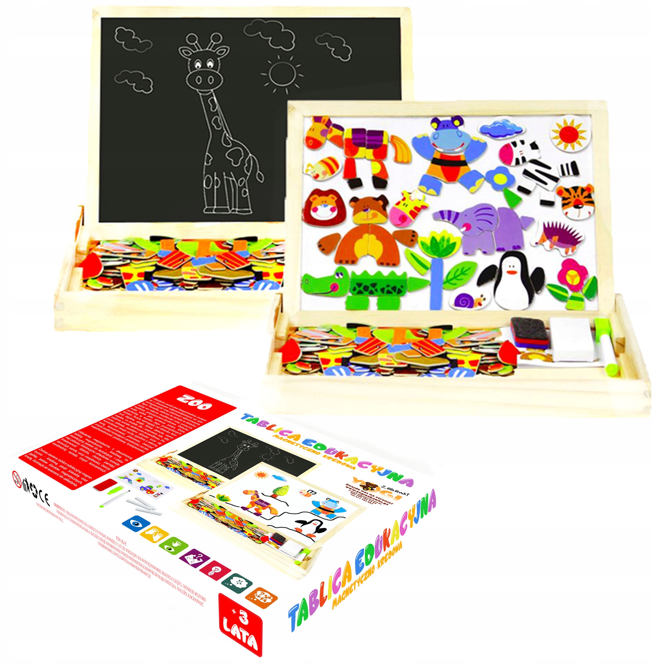 EDUKACYJNA DUŻA WIELOFUNKCYJNA TABLICA MAGNETYCZNA Waga (z opakowaniem) 0.5 kg