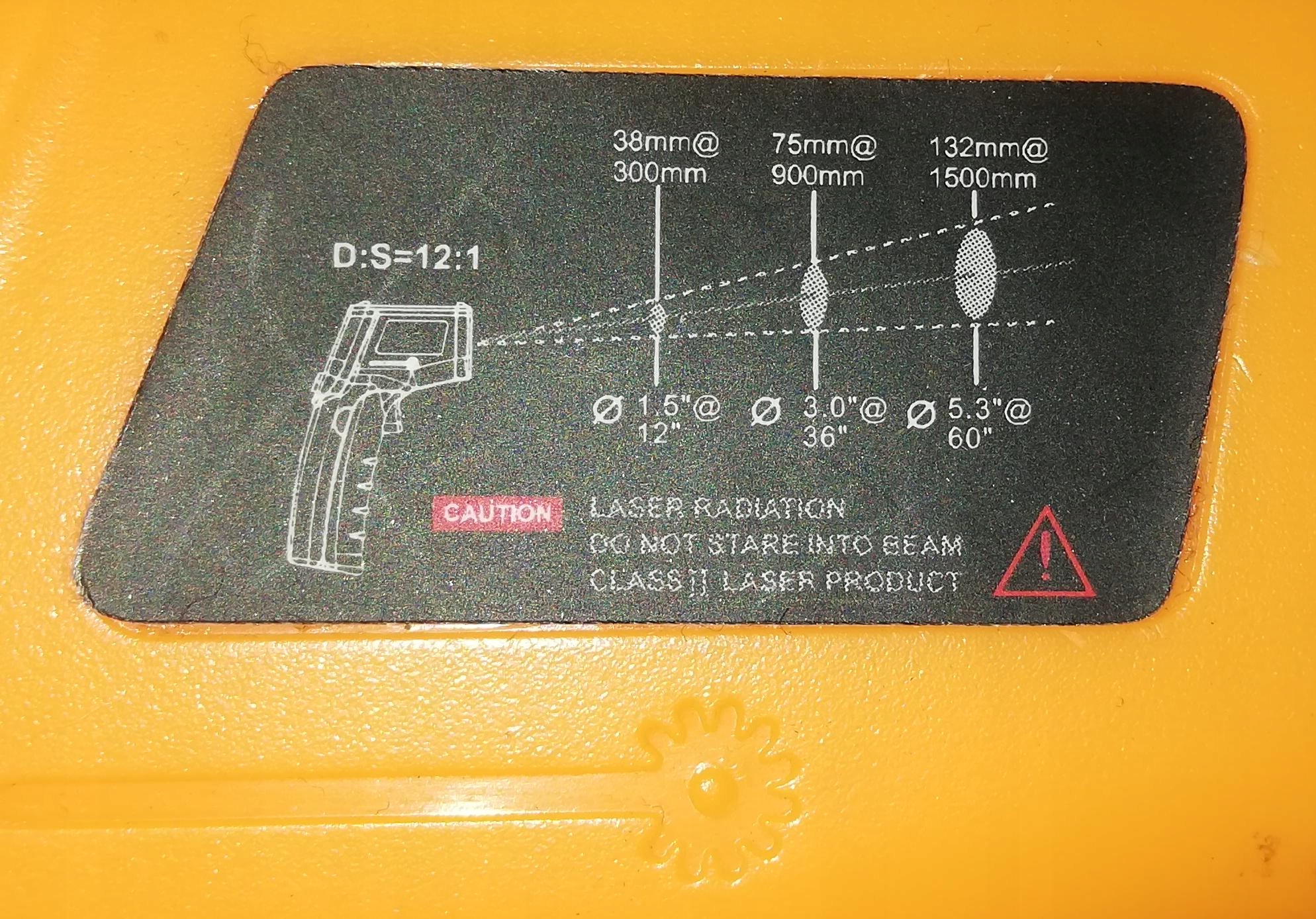 Termometr laserowy na podczerwień Kod producenta Pirometr Laserowy Bezdotykowy