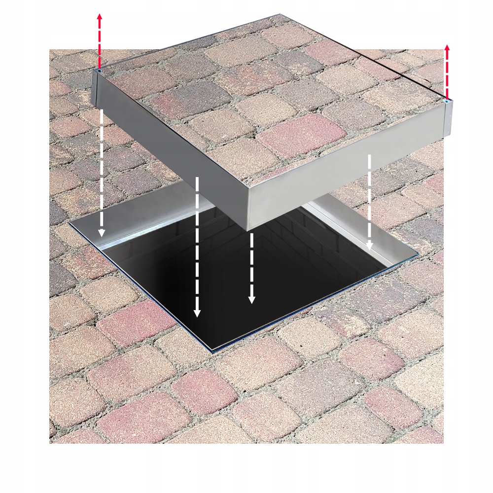 Revizní Poklop Studnička 1000/1000/100 mm nerez