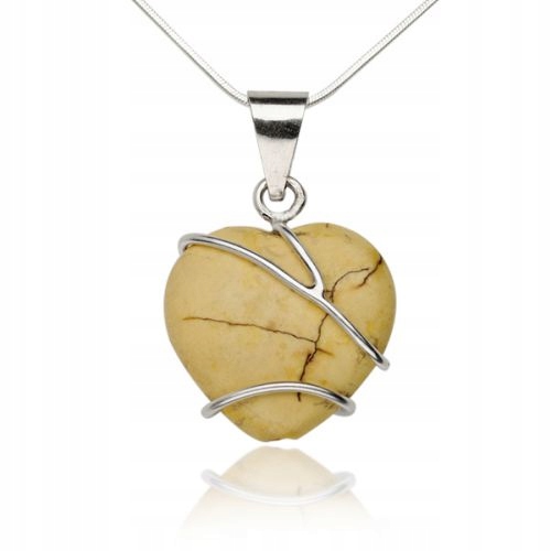 

Naszyjnik serce z howlitu i srebra - Ade Art