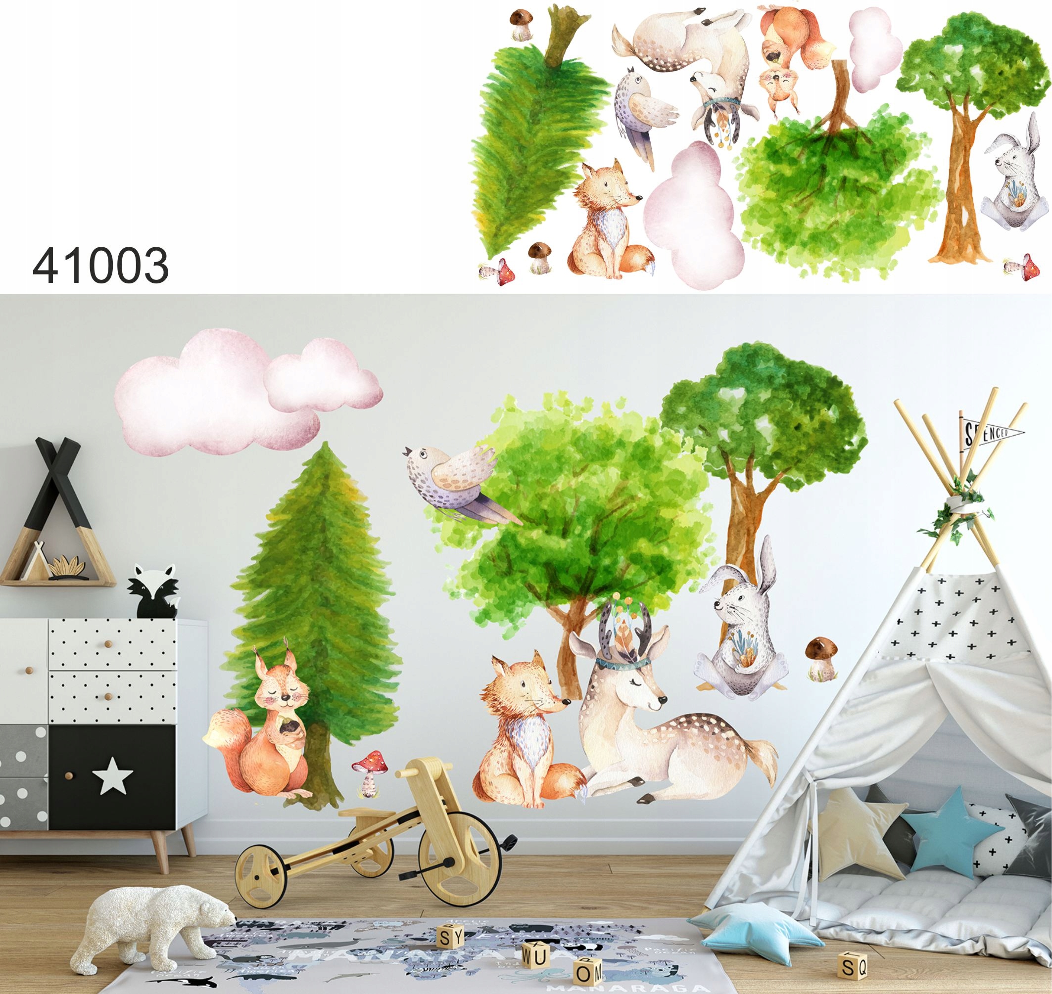 naklejki dla dzieci na ścianę ścienne malowane 200 Motyw Dziecięce