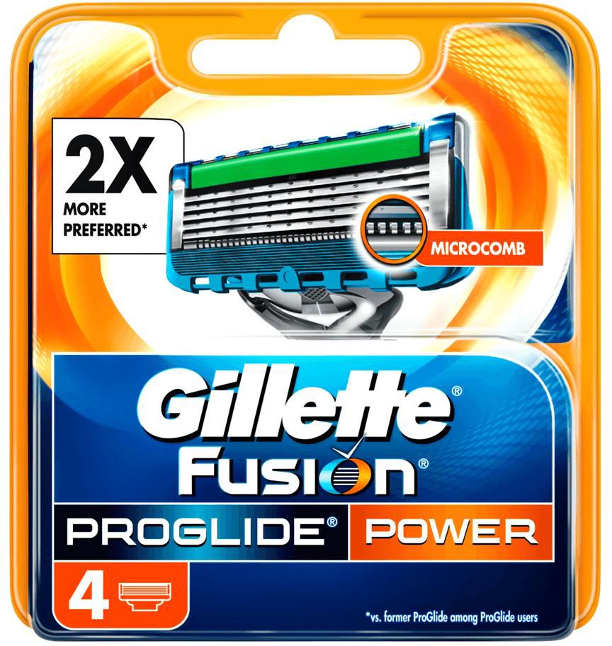 Gillette Fusion Proglide Power 4 ks vložky do čepele nůžek Uk