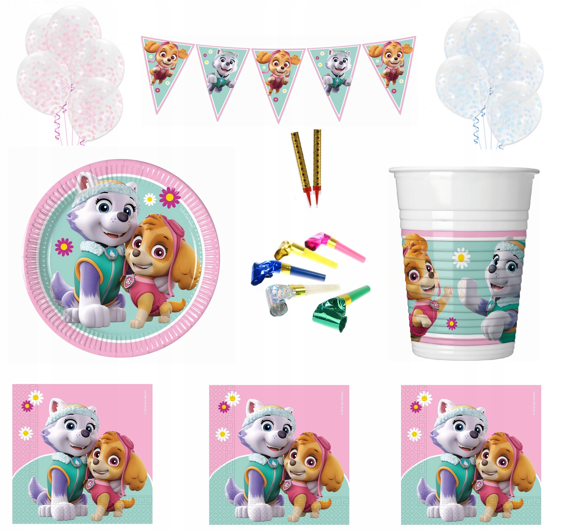 

Zestaw urodzinowy Paw Patrol Skye and Everest