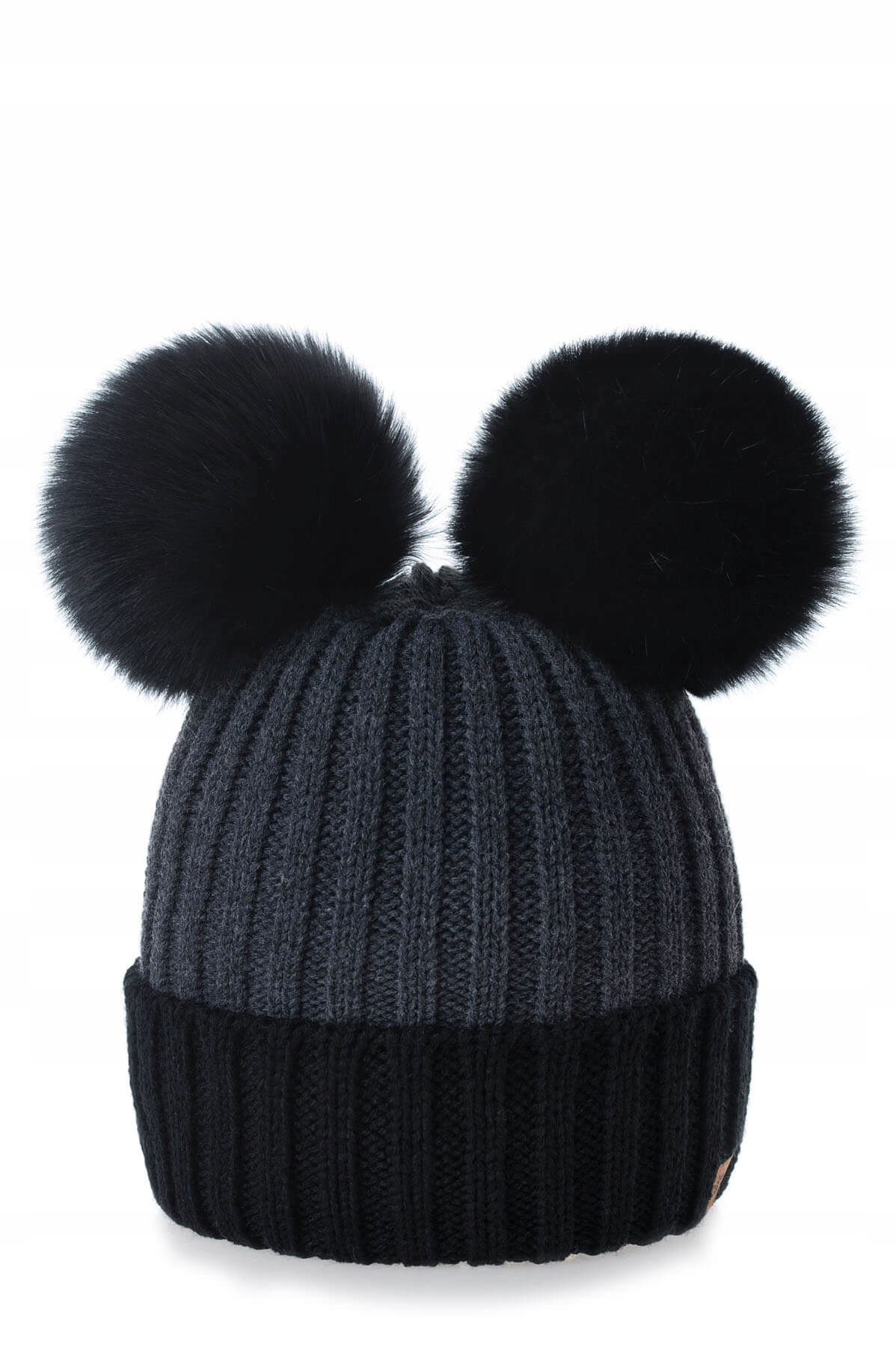 

Czapka WL10 Dwa Pompon Gładka Uniwersalna Podwójna