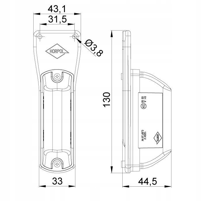 Lampa obrysowa LED Lampka gabarytowa VW LT CRAFTER Źródło światła LED