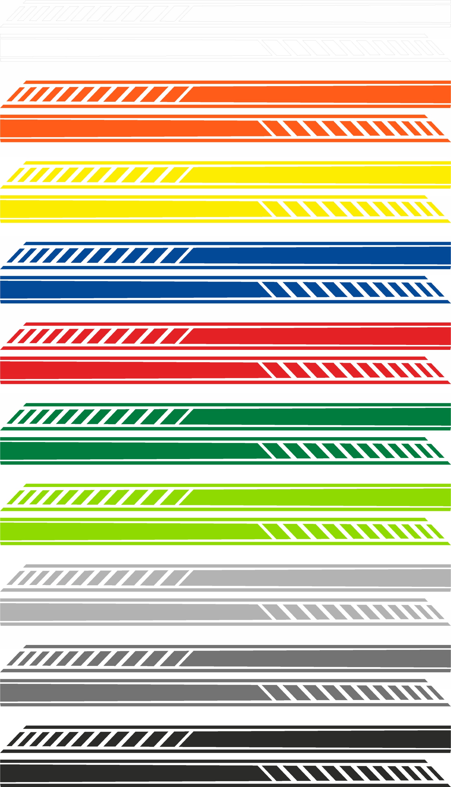 Naklejki Pasy samochodowe na bok 190 cm KOMPLET