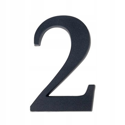 

Cyfra 2 Czarna 19 CM Plastik Czarny