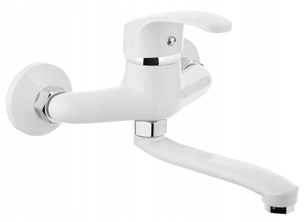 Nástenná umývadlová batéria Kakadu Kuchinox Biela