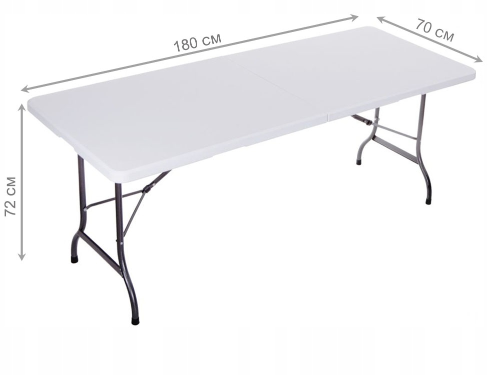 STÓŁ CATERINGOWY BANKIETOWY OGRODOWY SKŁADANY 180 Materiał dominujący tworzywo sztuczne