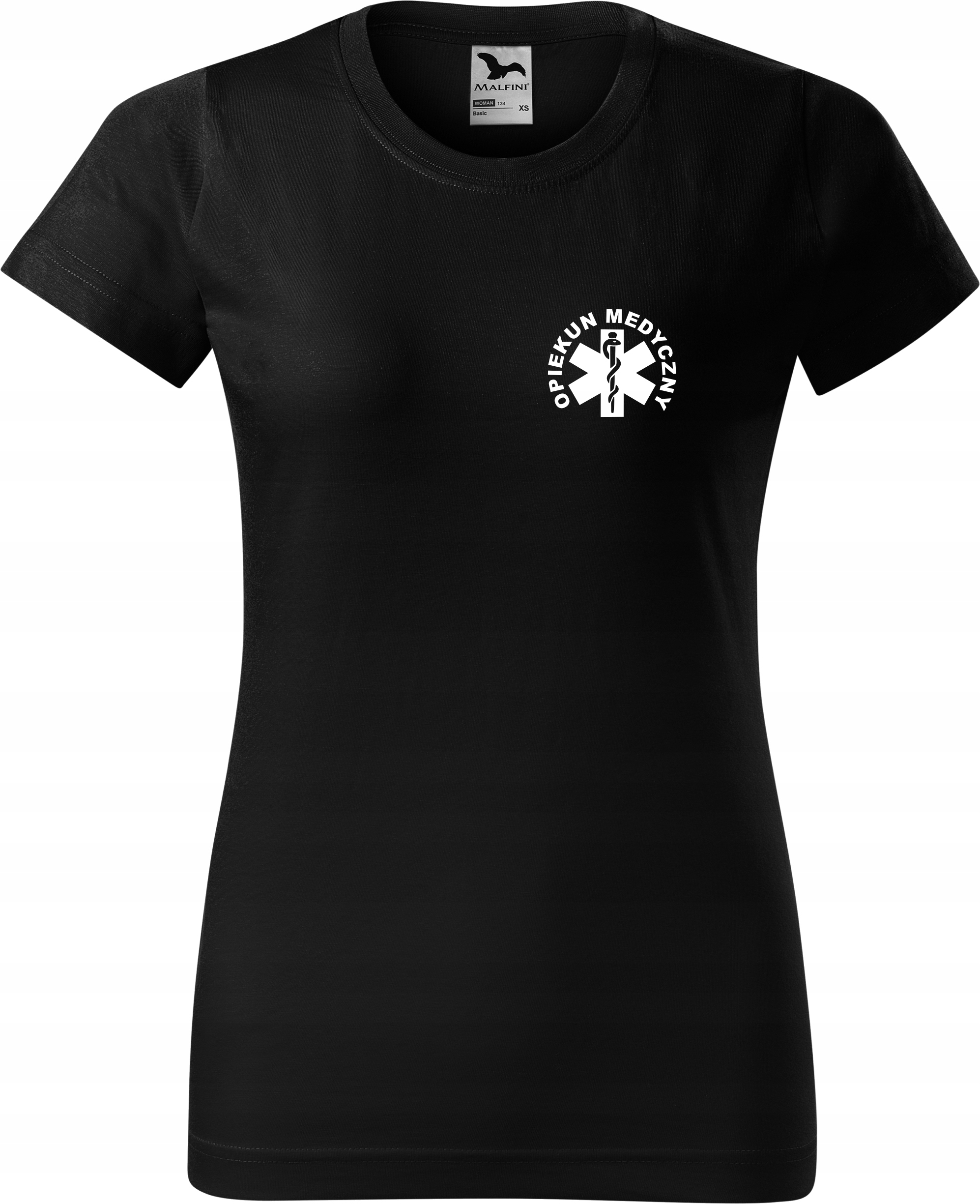 

Koszulki medyczne damskie Opiekun Medyczny Czarna