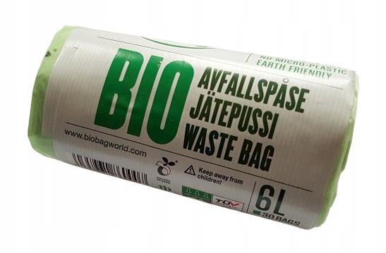 BioBag Worki BIODEGRADOWALNE kompostowalne 6l x 30