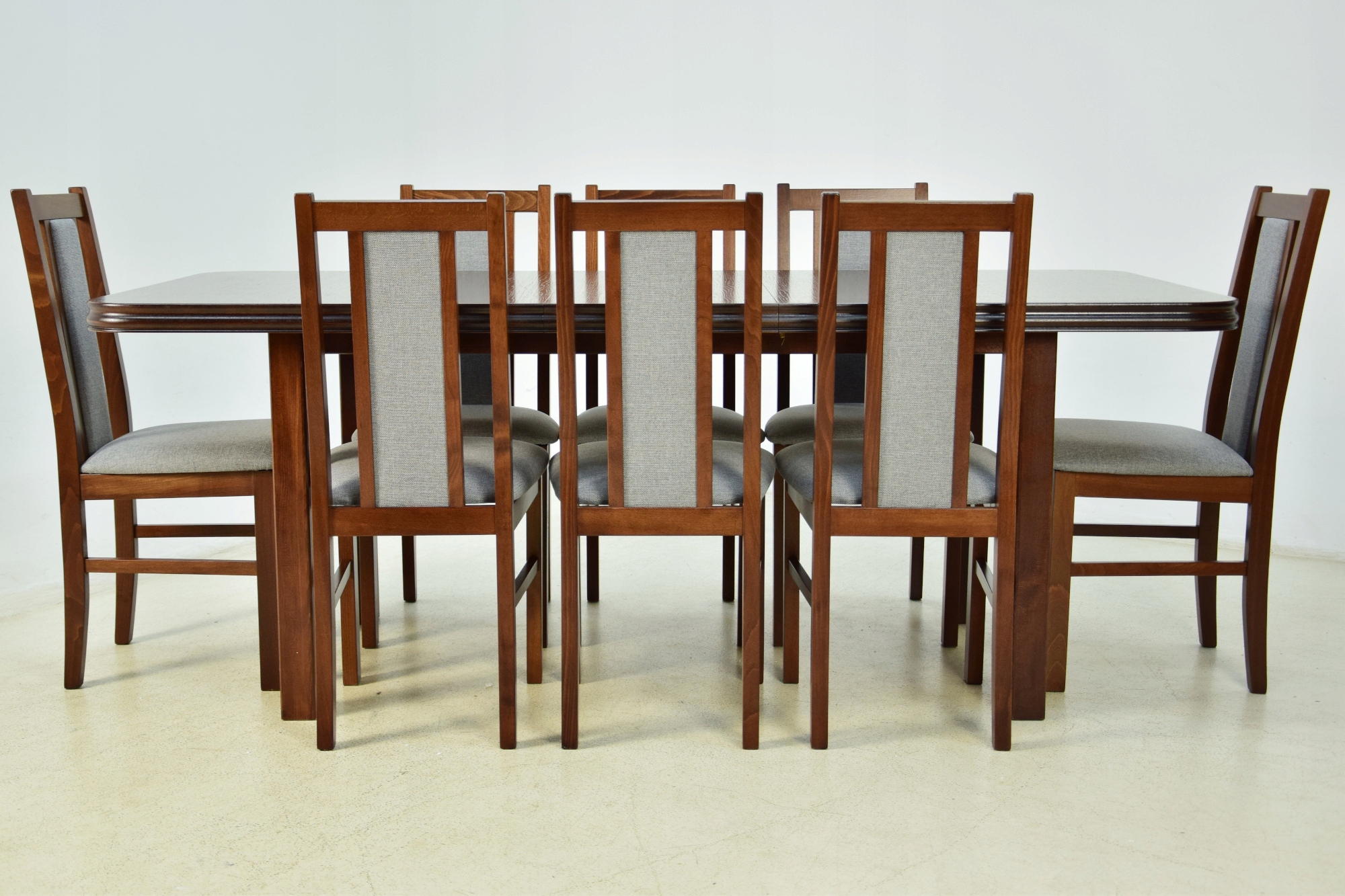 8x krzesło DREWNIANE i stół ROZKŁADANY kuchenny Kształt blatu prostokątny